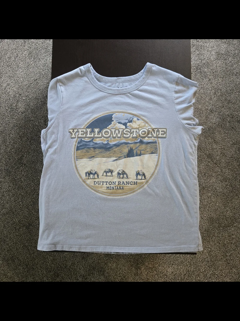 Yellowstone Dutton Ranch Light Blue Graphic Tee